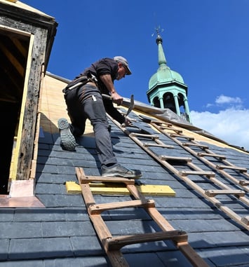 Visite du chantier de l'hôtel de ville